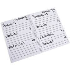 Grootletteragenda A-4 formaat-1 dag per pagina