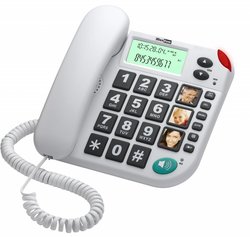 Telefoon voor ouderen en/of slechtzienden wit