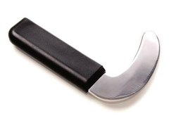 Gehoekt mes, rechts en links te gebruiken