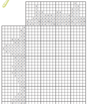 Grootletterformaat Japanse puzzels. Willekeurig voorbeeld