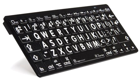 Toetsenbord voor I-pad-I-phone-Mac. zwart/zwart/witte karakters