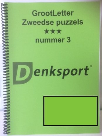 Grootletter Zweedse puzzel Denksport, 2 en 3 sterren