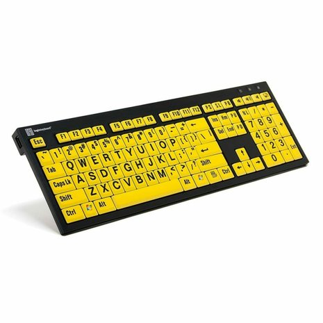 Nero toetsenbord met scherp contrast, een lampje en grote letters/cijfers. Toets 18 mm