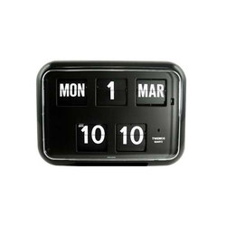 Kalenderklok digitaal, XL cijfers-zwart-Twemco